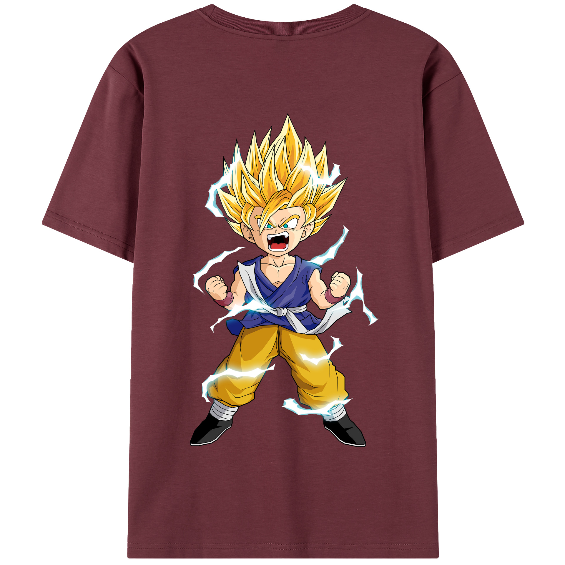 （画像用） ドラゴンボール 孫 悟飯（そんごはん）DRAGON BALL Son Gohan 綿100％半袖Tシャツ（背面プリント）